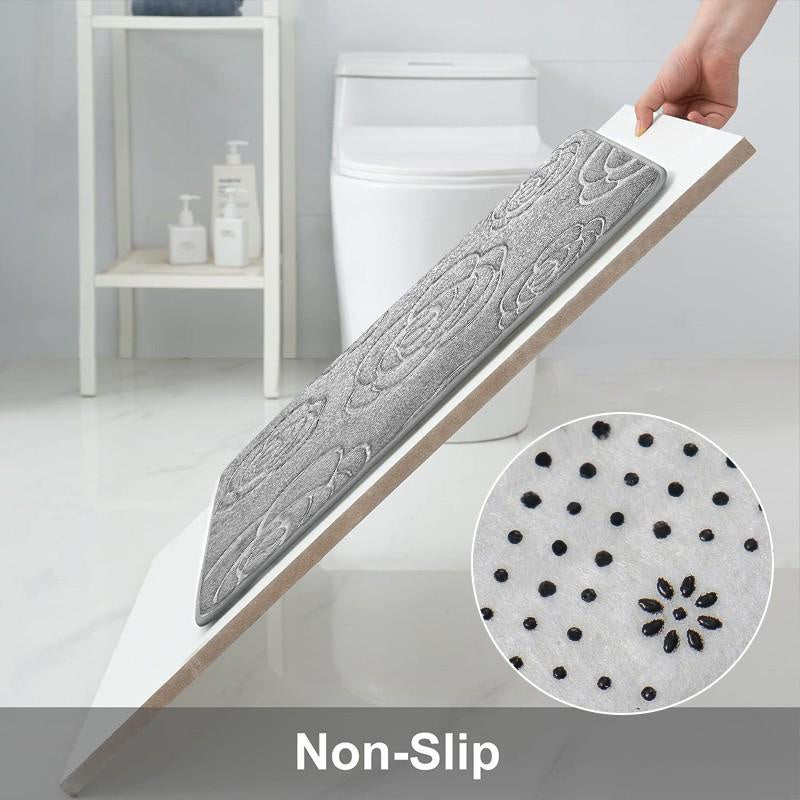 Rose Flower Patterned Bathroom Bath Mat Non-slip Carpet Memory Foam Mat 40