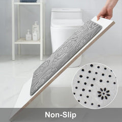 Rose Flower Patterned Bathroom Bath Mat Non-slip Carpet Memory Foam Mat 40