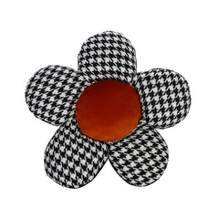 Car Headrest Waist Cushion Houndstooth Flower Shaped Car Neck Pillow Cushion
