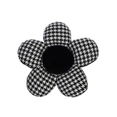 Car Headrest Waist Cushion Houndstooth Flower Shaped Car Neck Pillow Cushion