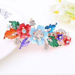 Rhinestone Inlaid Hairpin Flower Butterfly Hair Clip
