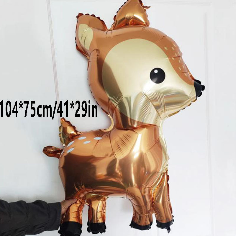 41 Inch Plum Deer Aluminum Film Balloons Forest Theme Party Decoration
