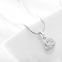 Crystal Zircon Pendant Necklace Earrings Sets for Women Wedding