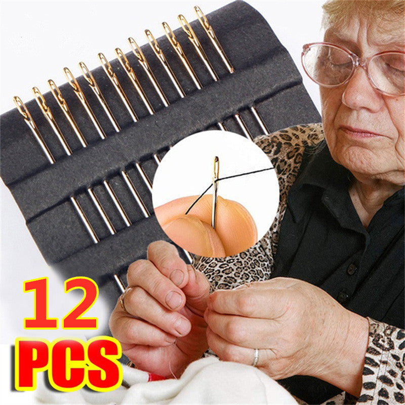 12pcs Hand Sewing Needles With Storage Box Stainless Steel Sewing Needles