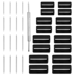 16pcs Watch Band Retaining Ring Silicone Replacement Strap Loop 18-24mm