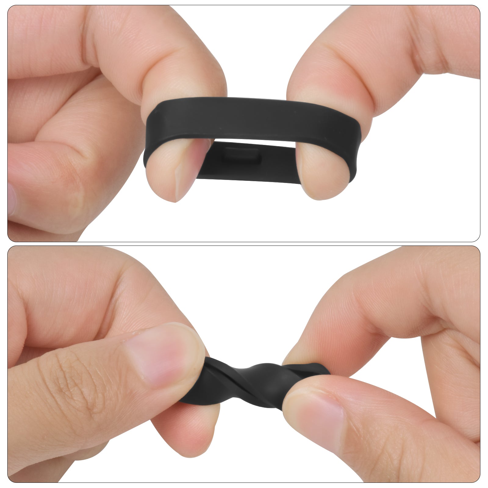16pcs Watch Band Retaining Ring Silicone Replacement Strap Loop 18-24mm