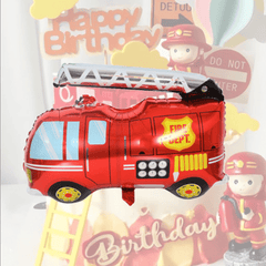 1pc 34Inch Extra Large Fire Truck Balloon - Party Decoration & Birthday Gift