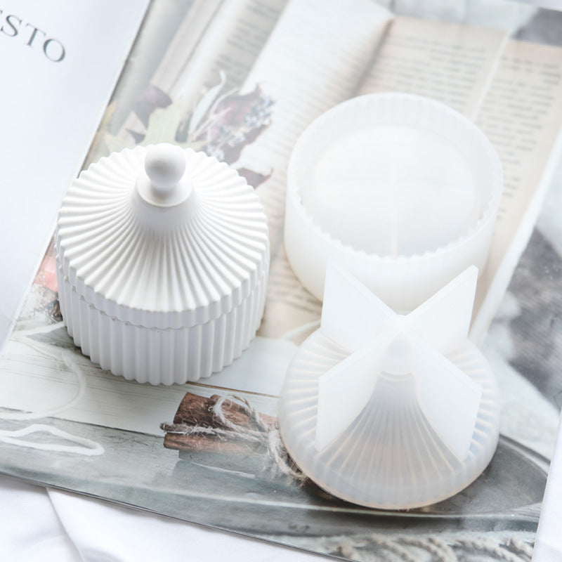 Round Concrete Jewelry Mold Resin Storage Silicone Mold