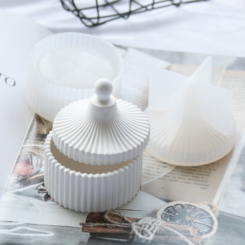 Round Concrete Jewelry Mold Resin Storage Silicone Mold