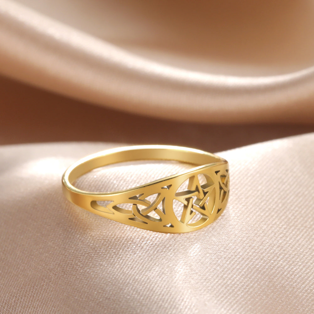 Irish Knot Celtics Star Ring Stainless Steel Jewelry