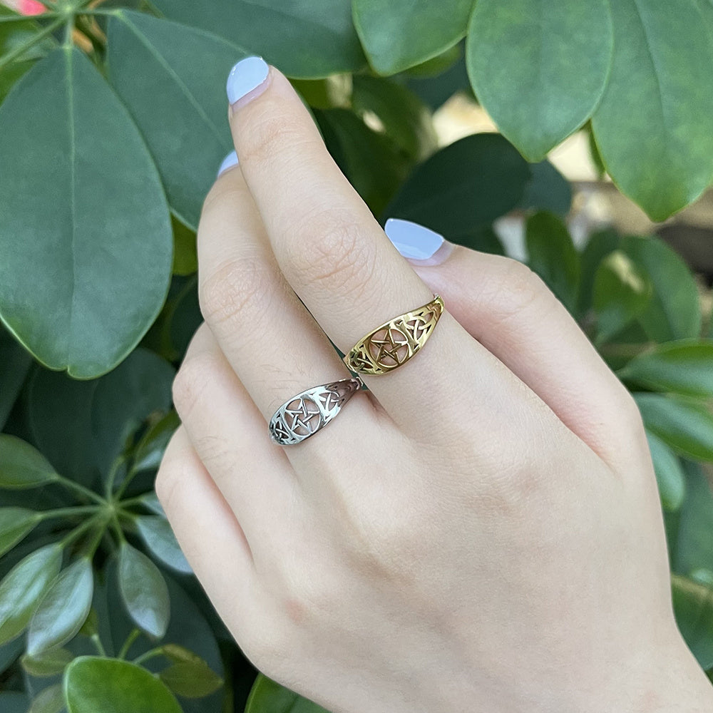 Irish Knot Celtics Star Ring Stainless Steel Jewelry
