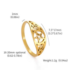 Irish Knot Celtics Star Ring Stainless Steel Jewelry