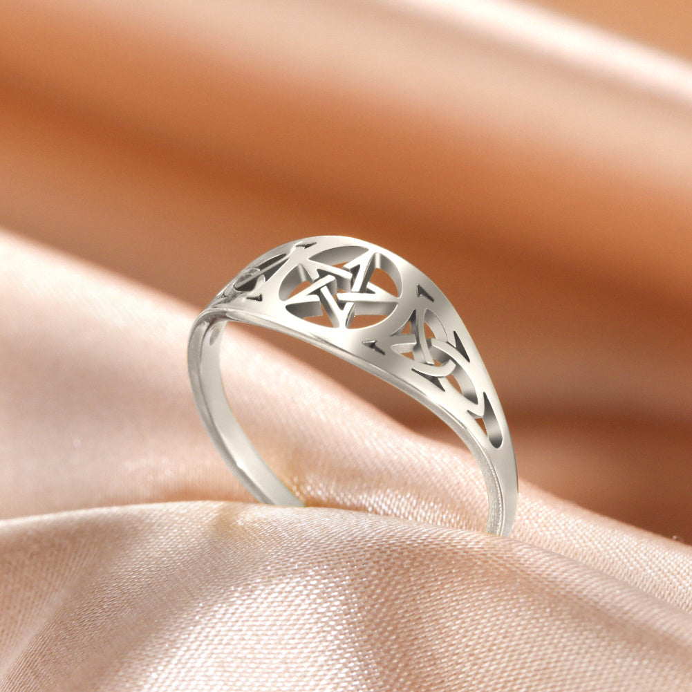 Irish Knot Celtics Star Ring Stainless Steel Jewelry