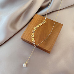 Wheat Ear Chain Necklace Bracelet Earrings Set Jewelry Gift