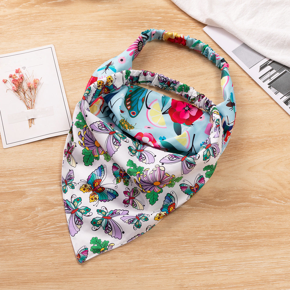 Butterfly Hair Bandanas Elastic Hair Scarf Hair Accessories For Women Girls