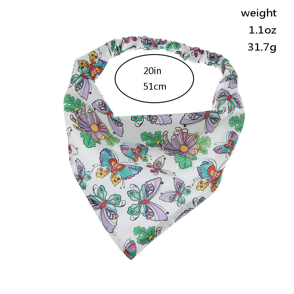 Butterfly Hair Bandanas Elastic Hair Scarf Hair Accessories For Women Girls