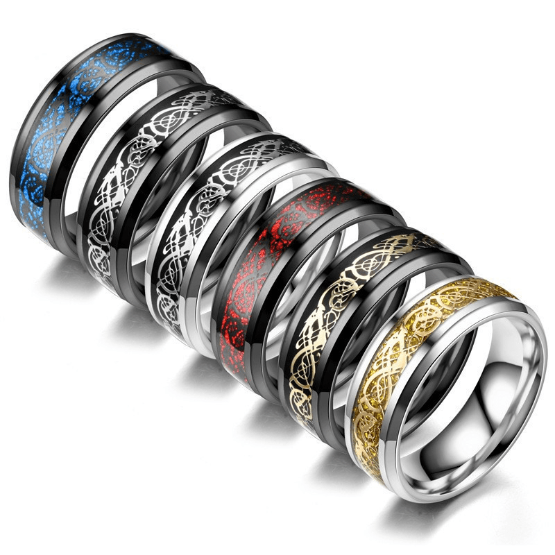 Men's Abstract Stainless Steel Band Ring