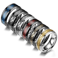 Men's Abstract Stainless Steel Band Ring