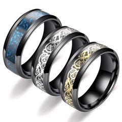 Men's Abstract Stainless Steel Band Ring