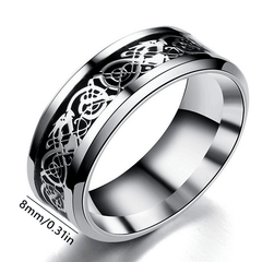 Men's Abstract Stainless Steel Band Ring