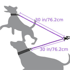 JOYTALE Dual Dog Leash No Tangle Walking Leash