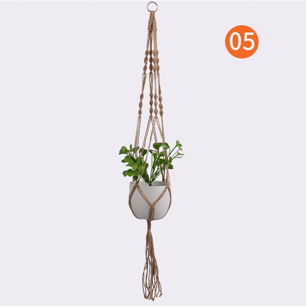 Macrame Plant Hanging Baskets Flower Pot Hanger Wall Decor Garden Tray