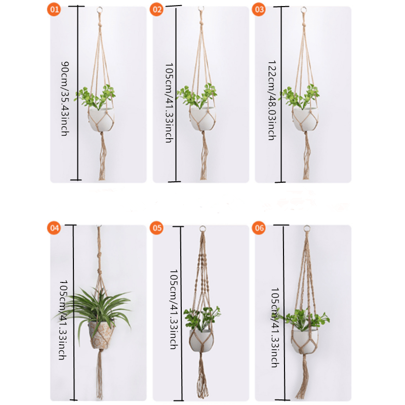 Macrame Plant Hanging Baskets Flower Pot Hanger Wall Decor Garden Tray