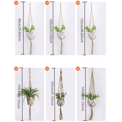 Macrame Plant Hanging Baskets Flower Pot Hanger Wall Decor Garden Tray