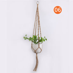 Macrame Plant Hanging Baskets Flower Pot Hanger Wall Decor Garden Tray