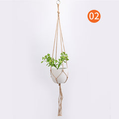 Macrame Plant Hanging Baskets Flower Pot Hanger Wall Decor Garden Tray
