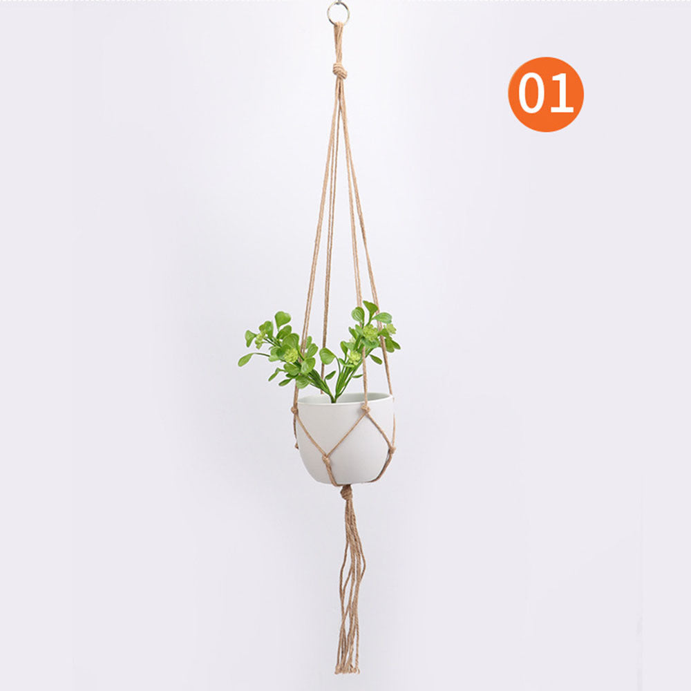 Macrame Plant Hanging Baskets Flower Pot Hanger Wall Decor Garden Tray