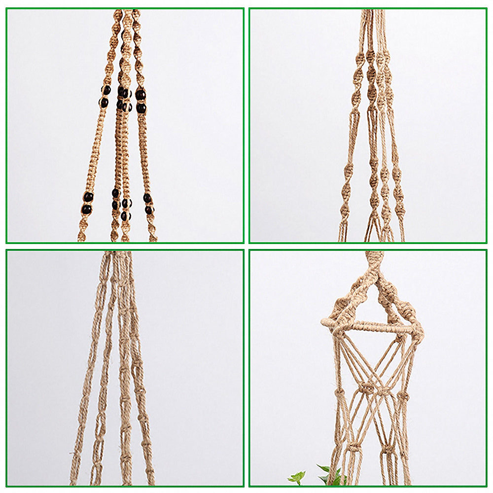 Macrame Plant Hanging Baskets Flower Pot Hanger Wall Decor Garden Tray