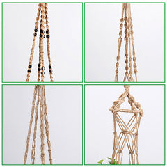 Macrame Plant Hanging Baskets Flower Pot Hanger Wall Decor Garden Tray