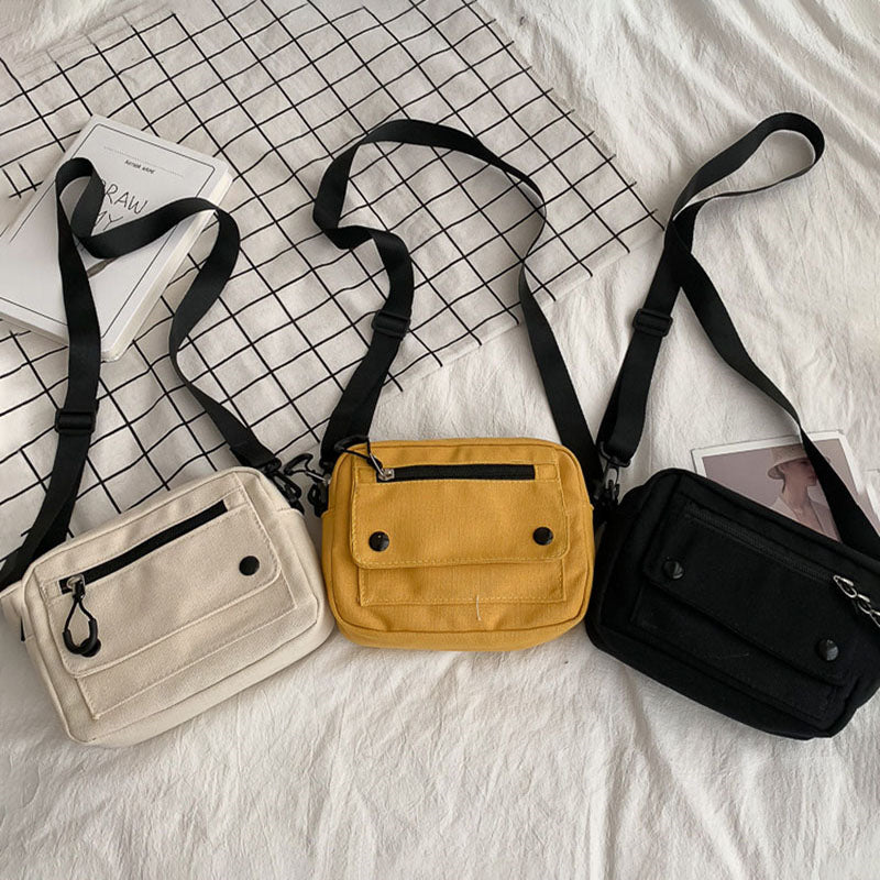 Casual Square Shoulder Bag Zipper Crossbody Bag Women's Purse