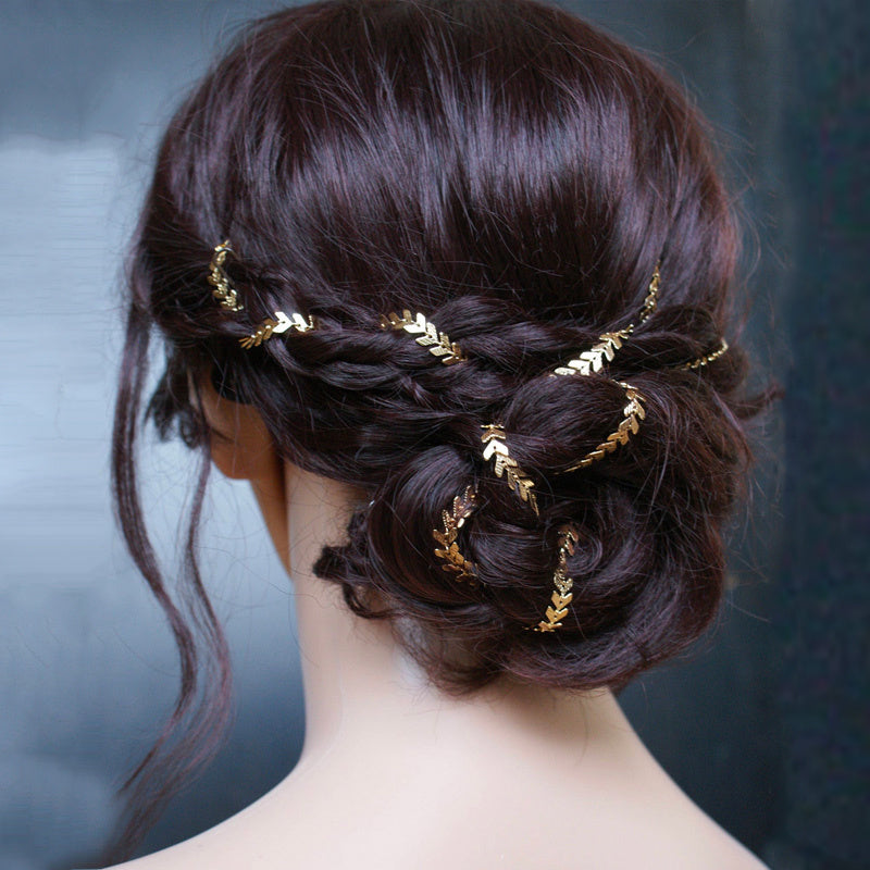 Golden Metal Chain Hairpins Tassel Hair Clips Braided Barrettes Hair Accessories