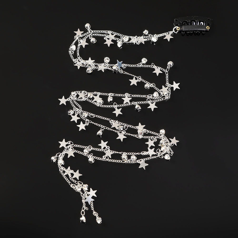 Golden Metal Chain Hairpins Tassel Hair Clips Braided Barrettes Hair Accessories