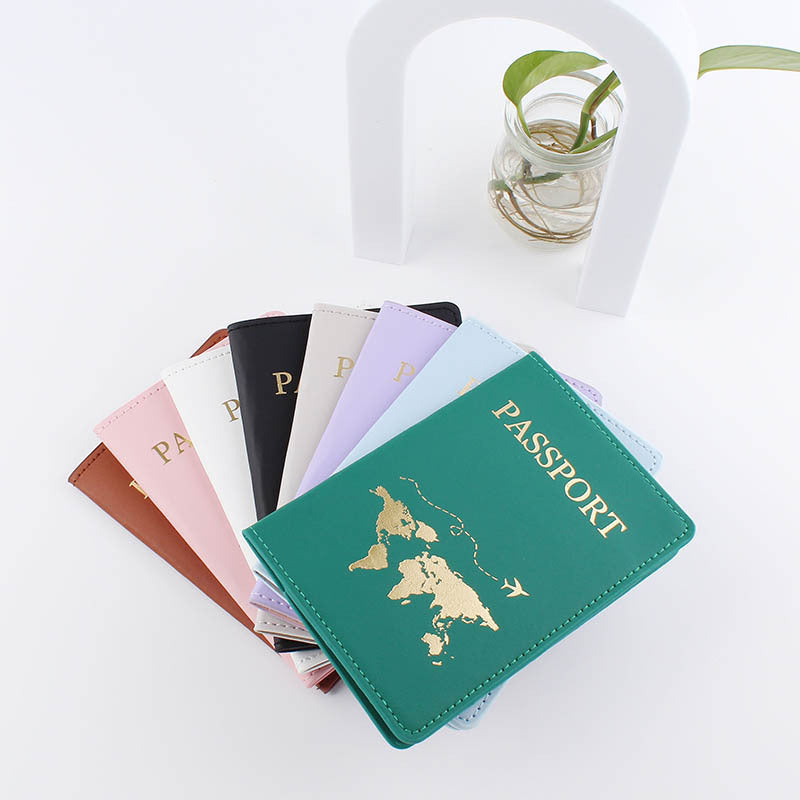 Couple Line Passport Cover PU Leather Holder