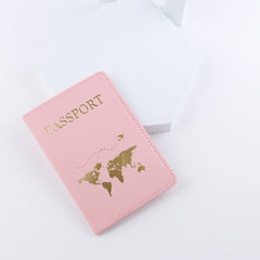 Couple Line Passport Cover PU Leather Holder