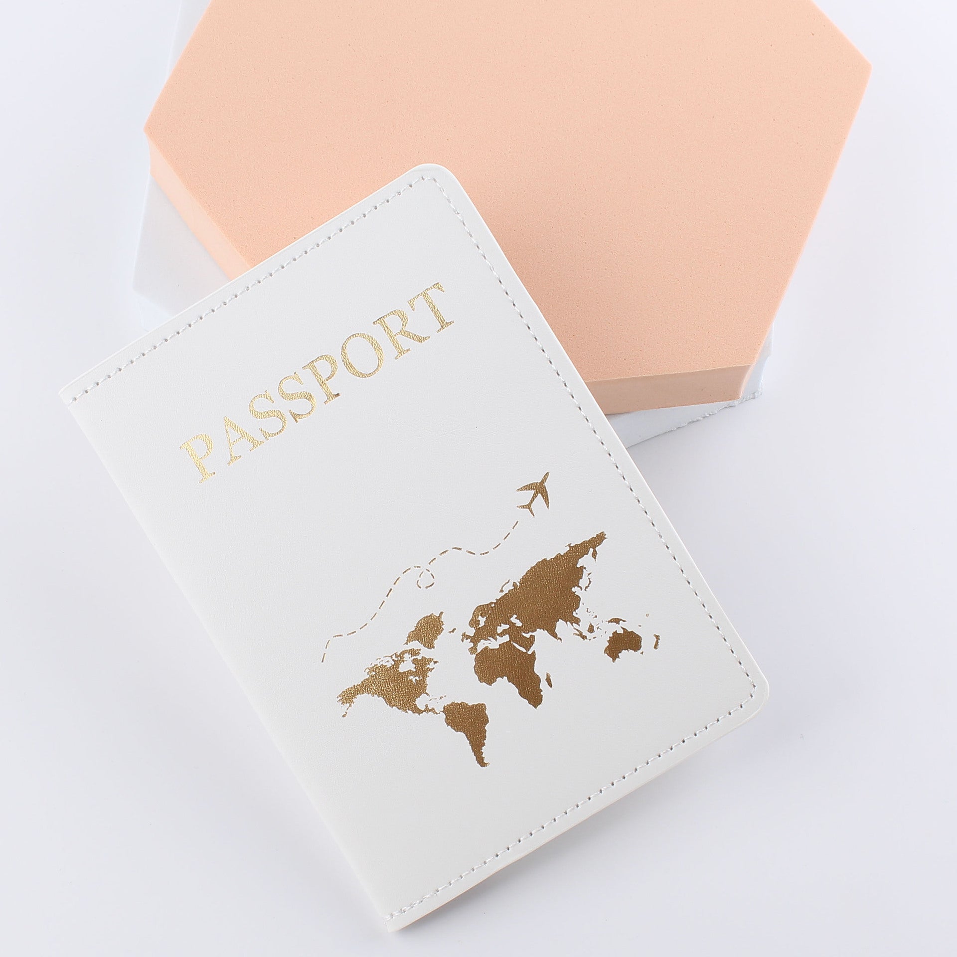 Couple Line Passport Cover PU Leather Holder