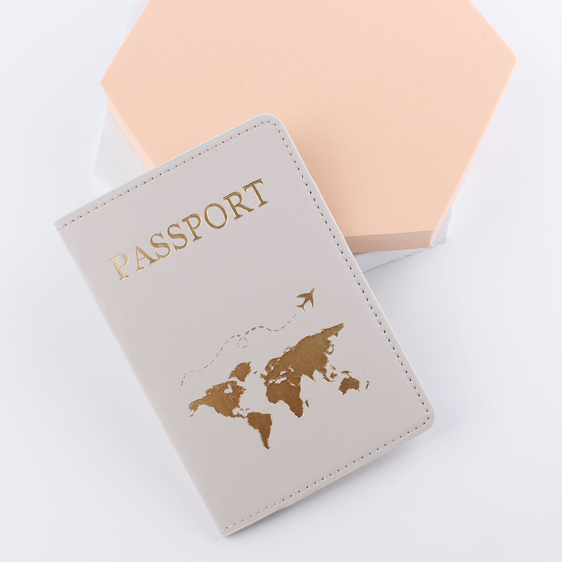 Couple Line Passport Cover PU Leather Holder