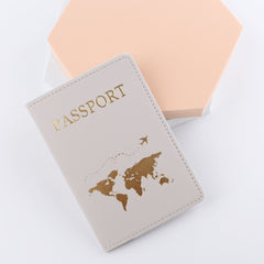 Couple Line Passport Cover PU Leather Holder