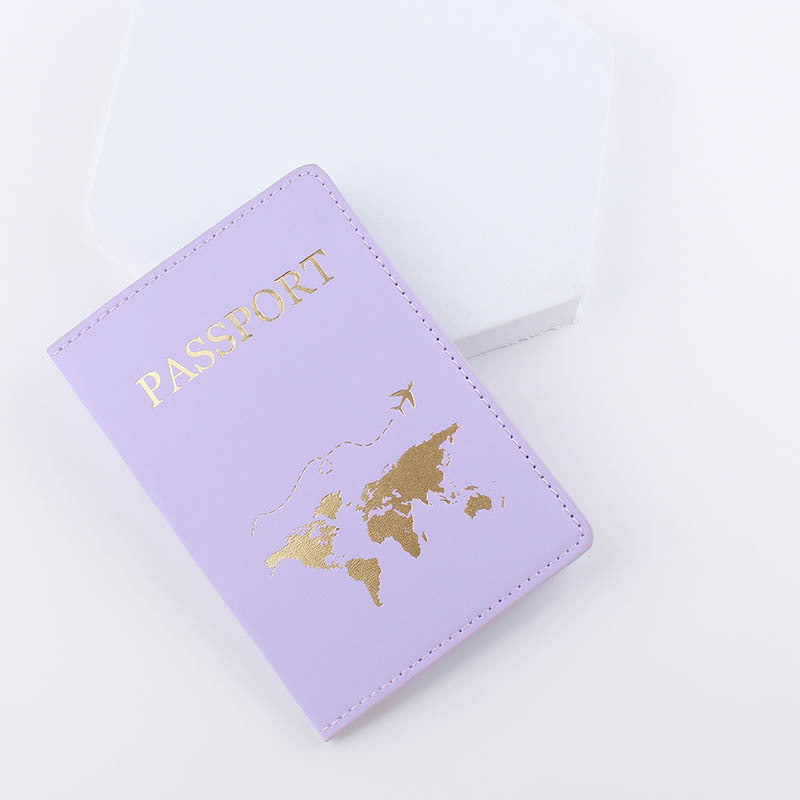 Couple Line Passport Cover PU Leather Holder