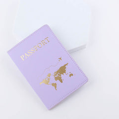 Couple Line Passport Cover PU Leather Holder
