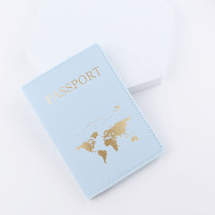 Couple Line Passport Cover PU Leather Holder