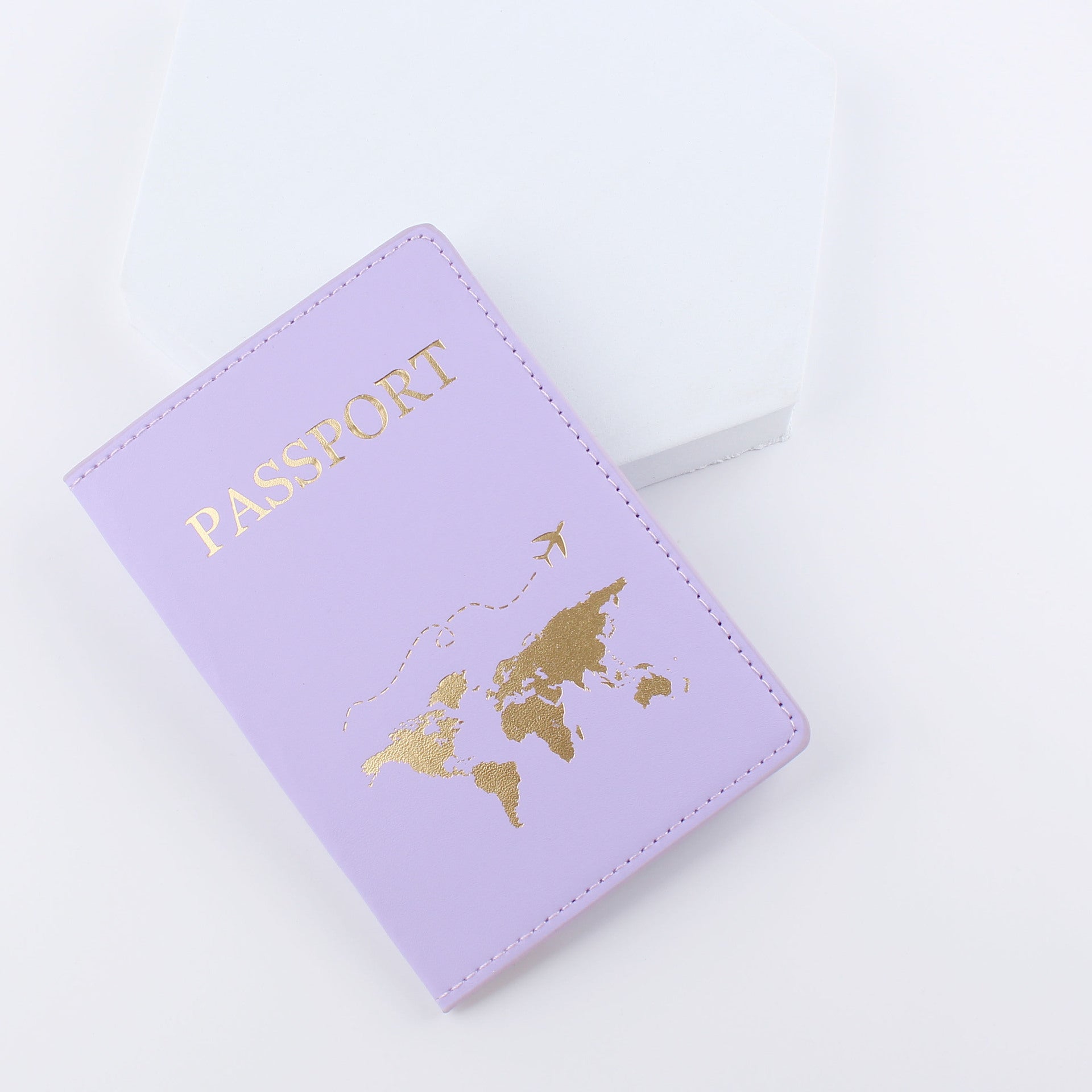Couple Line Passport Cover PU Leather Holder