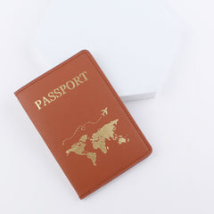 Couple Line Passport Cover PU Leather Holder