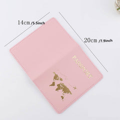 Couple Line Passport Cover PU Leather Holder