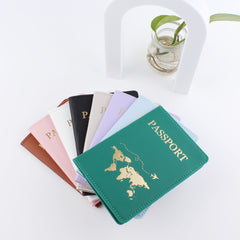 Couple Line Passport Cover PU Leather Holder