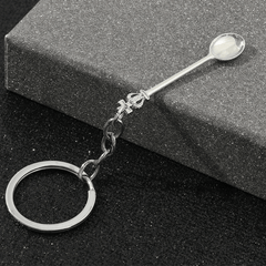 King Queen Crowned Spoon Keychain Necklace