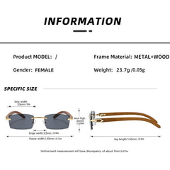 Men's Rimless Sunglasses Ultra Clear Ocean Slice Diamond Cut